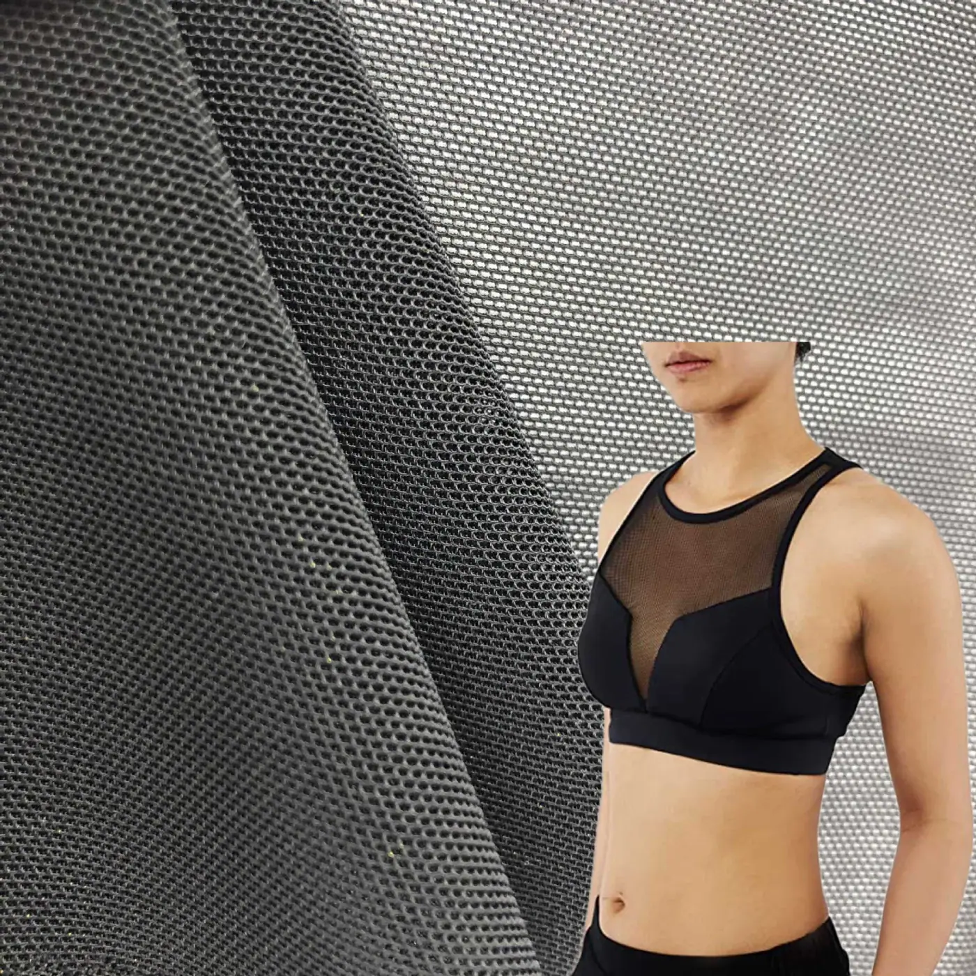 180gsm Recycled Polyester Stretch Mesh Knit Fabric fabric image