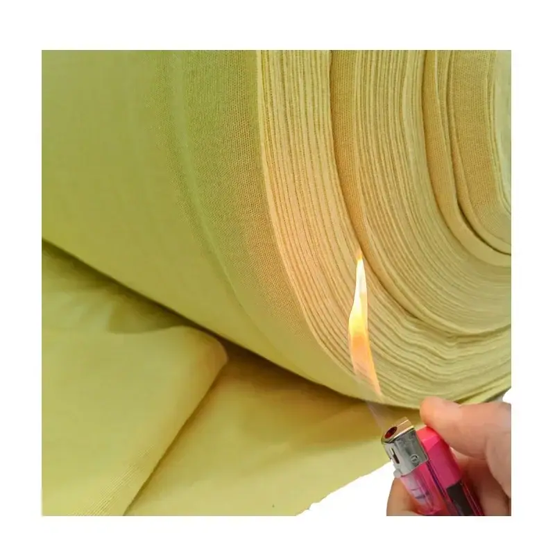 Aramid 1414 Slight-Stretch Flame-Retardant Knit Fabric for Gloves Protective Gloves, Fire-Resistant Liners, Workwear Gloves, Industrial Safety Gear, Protective Apparel gallery image 4