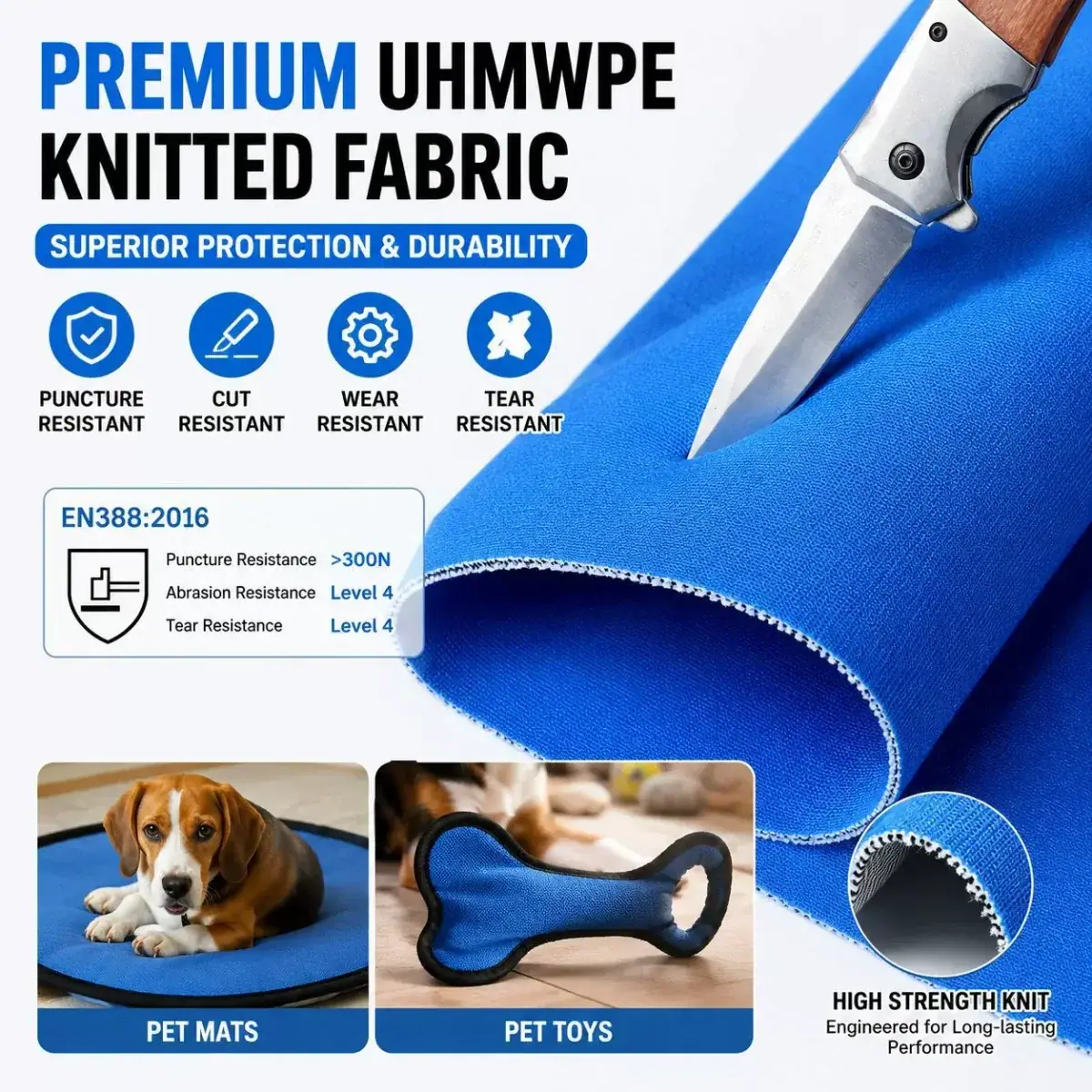 High-Performance Bite-Resistant Puncture-Resistant Fabric for Pet Training Gear fabric image