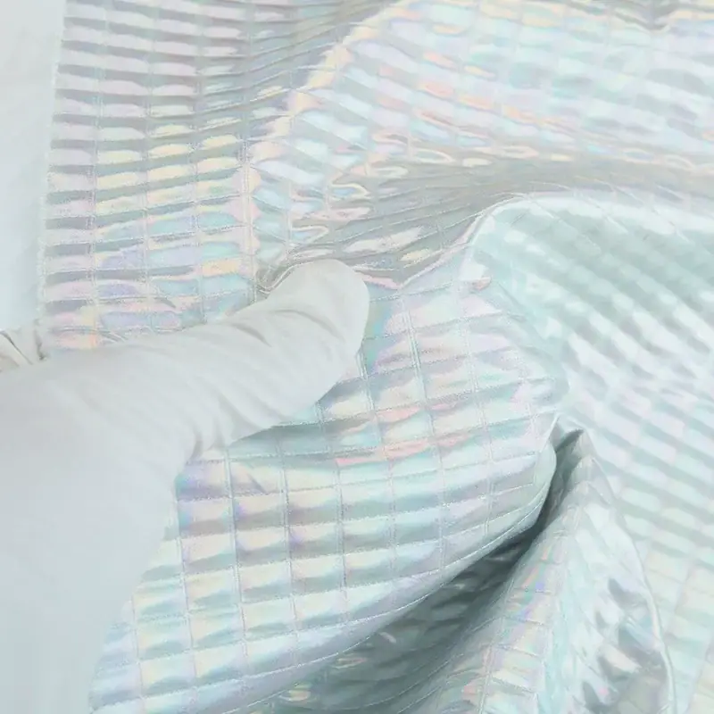 Polyester Four-Way Stretch Water-Resistant Textured Fabric for Bags and Accessories fabric image