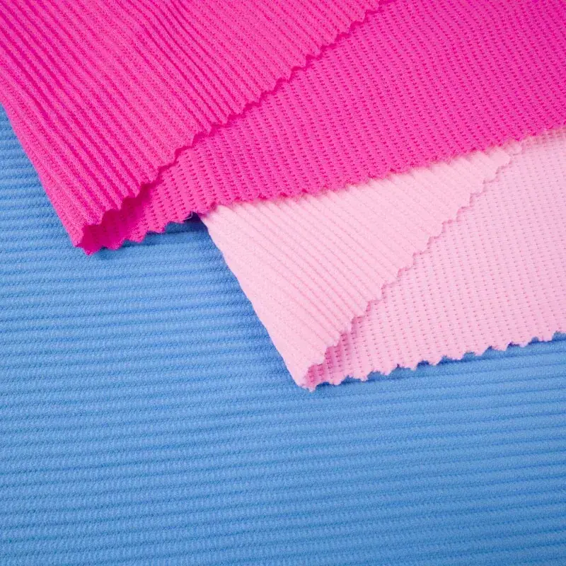 Recycled Nylon Stretch Rib Knit Fabric fabric image