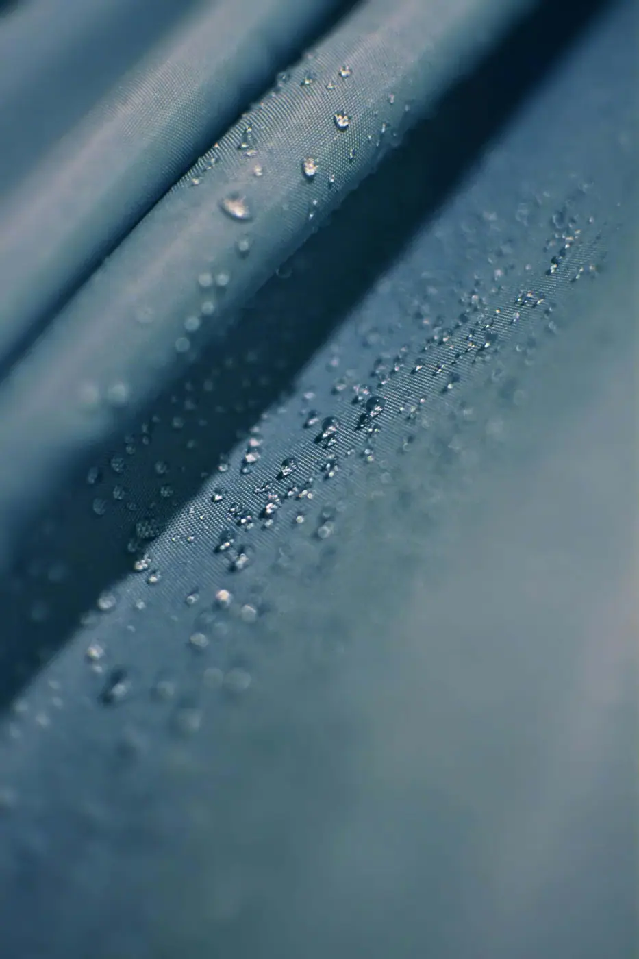 Water-repellent textile surface texture for DWR treatment and outdoor fabric performance